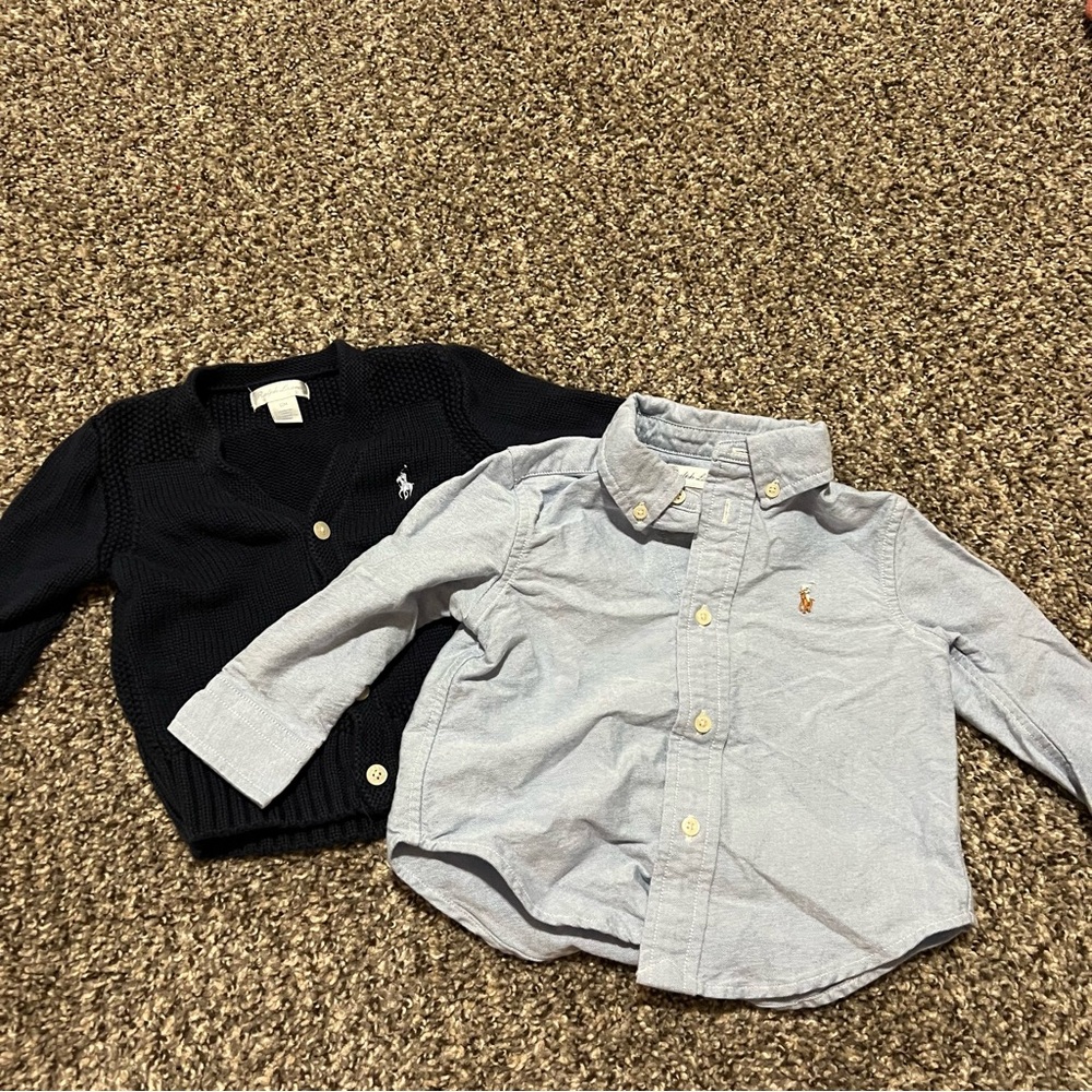 Ralph Lauren Button-Up & Sweater Sett